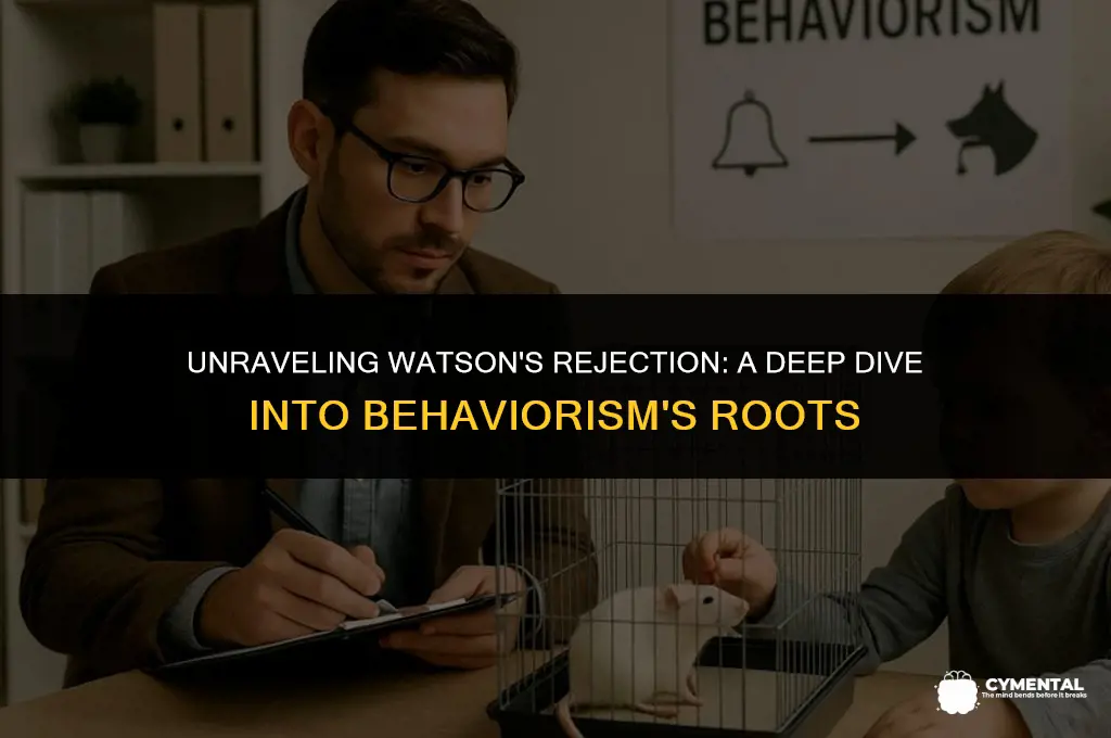 why did john watson reject the study of mental processes