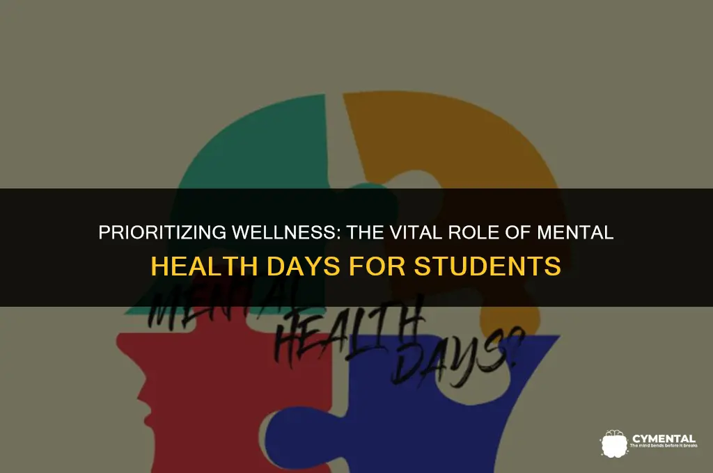 why mental health days are important for students