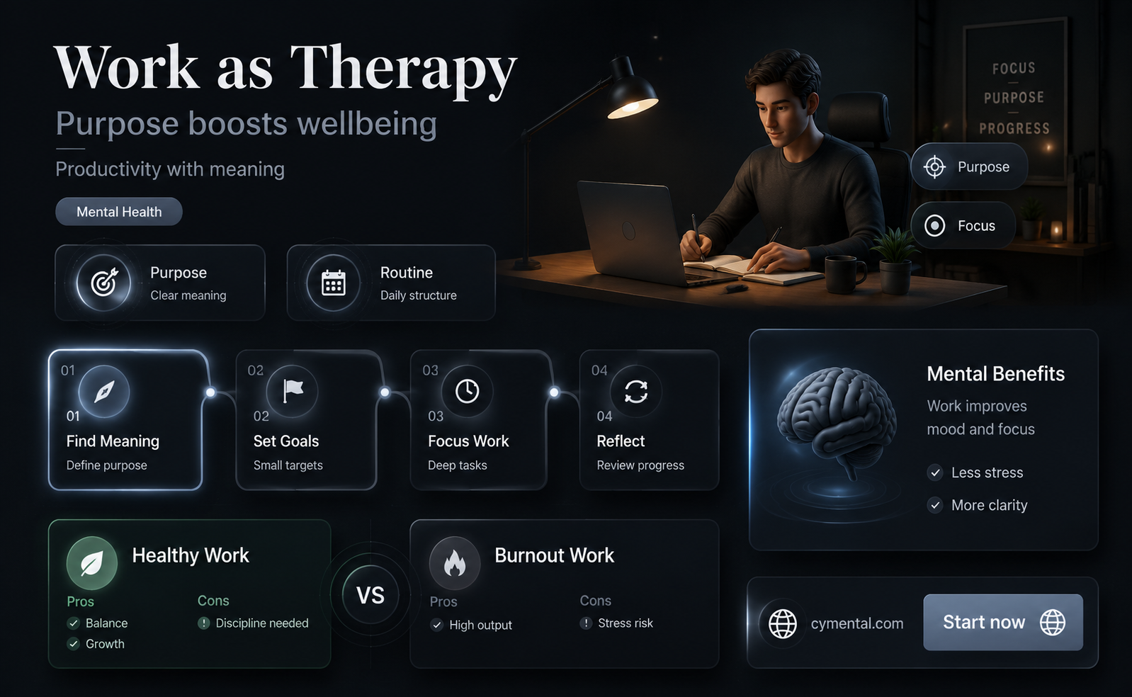 how can work help with mental health
