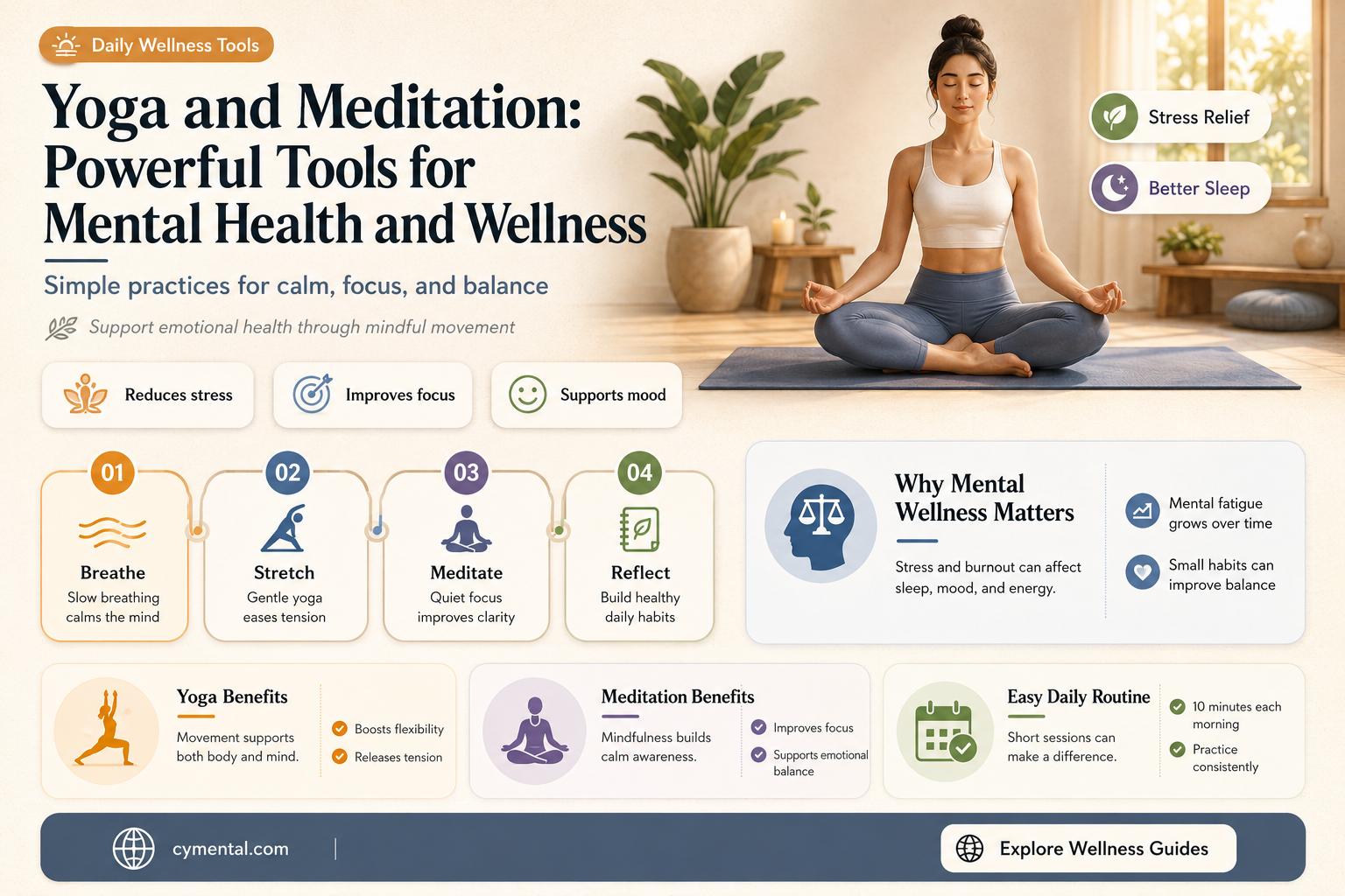 does yoga and meditation help mental health